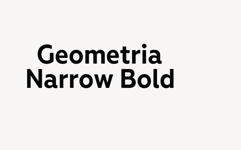 Geometria Narrow Bold Font