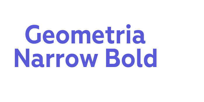 Geometria Narrow Bold Font Download