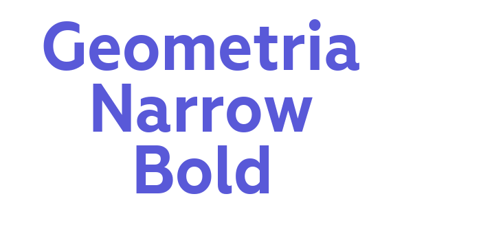 Geometria Narrow Bold Font