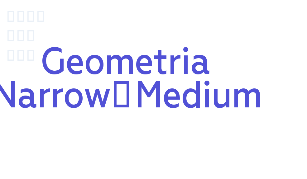 Geometria Narrow-Medium-font-download