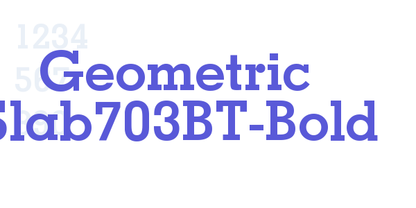 Geometric Slab703BT-Bold font free