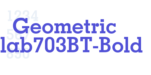 Geometric Slab703BT-Bold-font-download