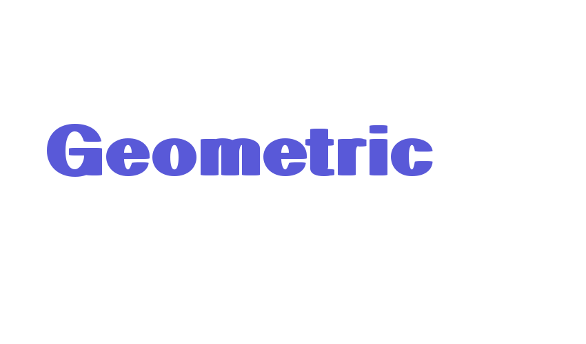 Geometric Font