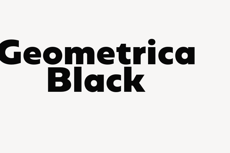 Geometrica Black font download