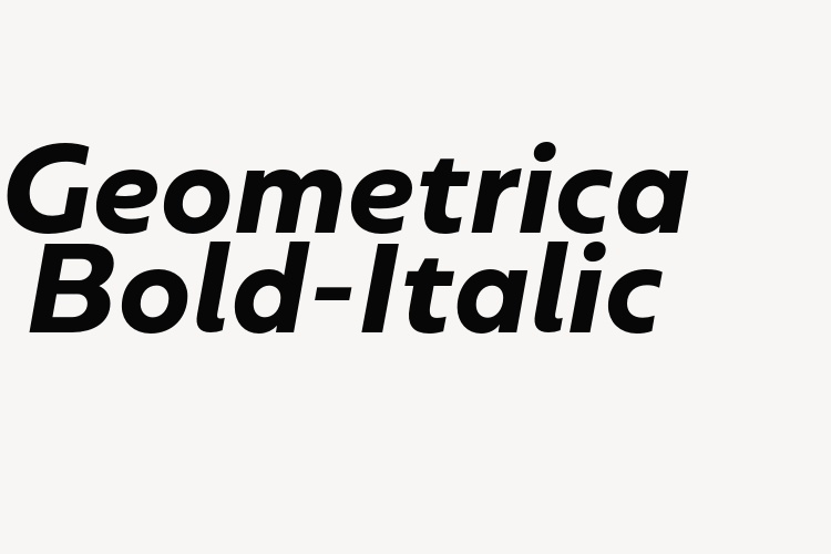 Geometrica Bold-Italic font download