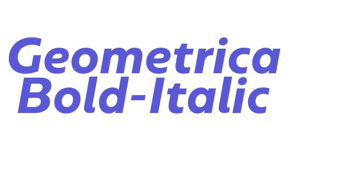 Geometrica Bold-Italic Font Download