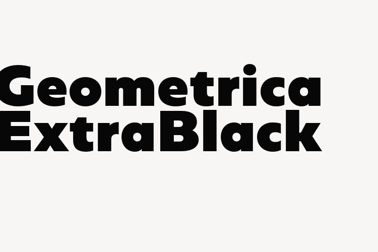 Geometrica ExtraBlack font download