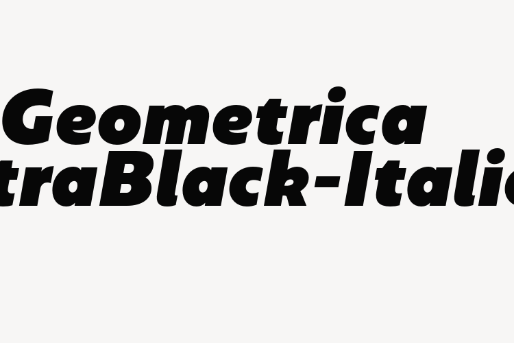 Geometrica ExtraBlack-Italic font download