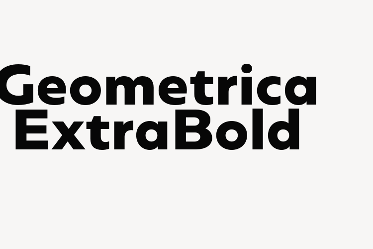 Geometrica ExtraBold font download