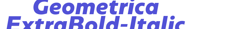 Geometrica ExtraBold-Italic