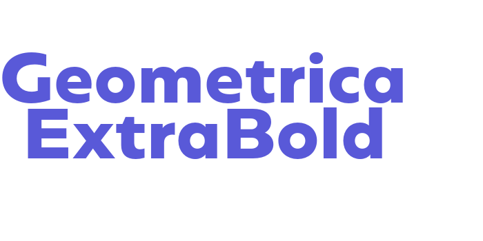 Geometrica ExtraBold Font Download