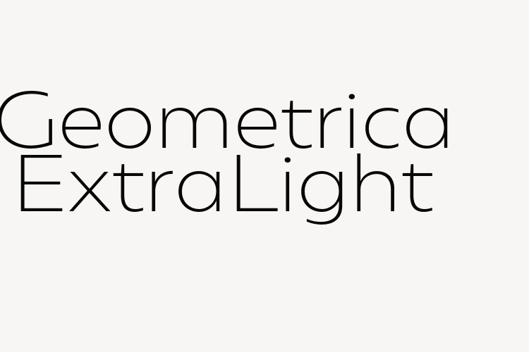 Geometrica ExtraLight font download