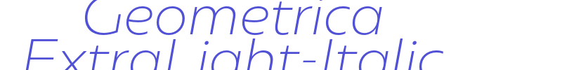 Geometrica ExtraLight-Italic