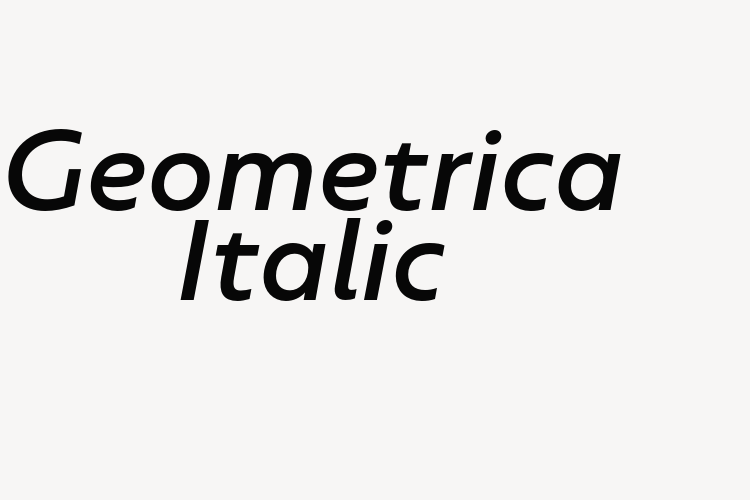 Geometrica Italic font download