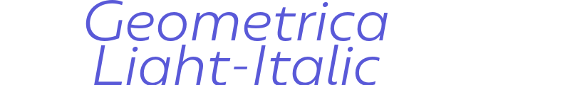 Geometrica Light-Italic