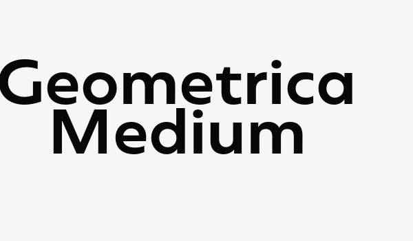 Geometrica Medium Font