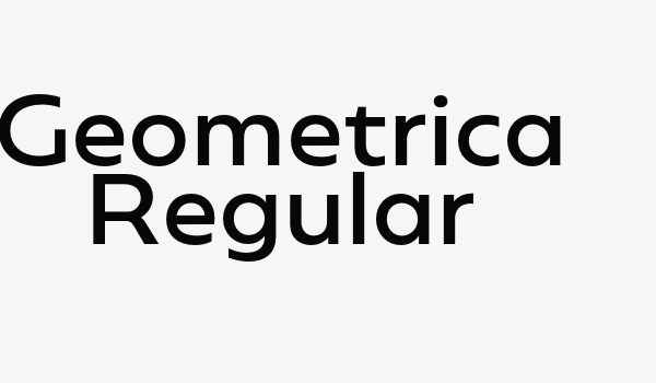 Geometrica Regular Font