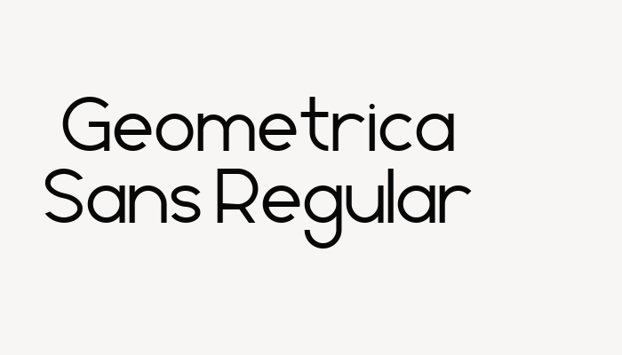 Geometrica Sans Regular font download