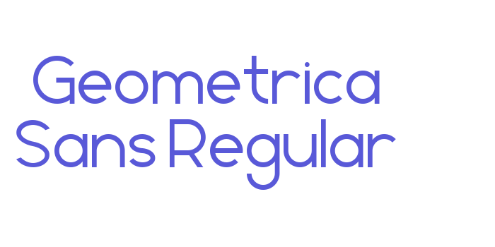 Geometrica Sans Regular Font