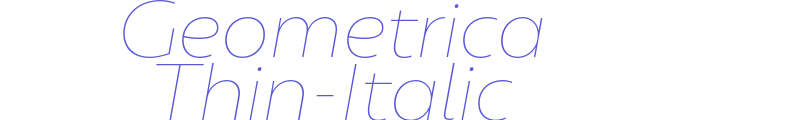 Geometrica Thin-Italic