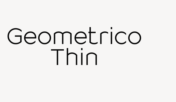 Geometrico Thin Font