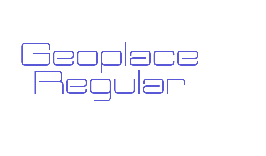 Geoplace Regular Font Download