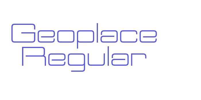 Geoplace Regular Font Download