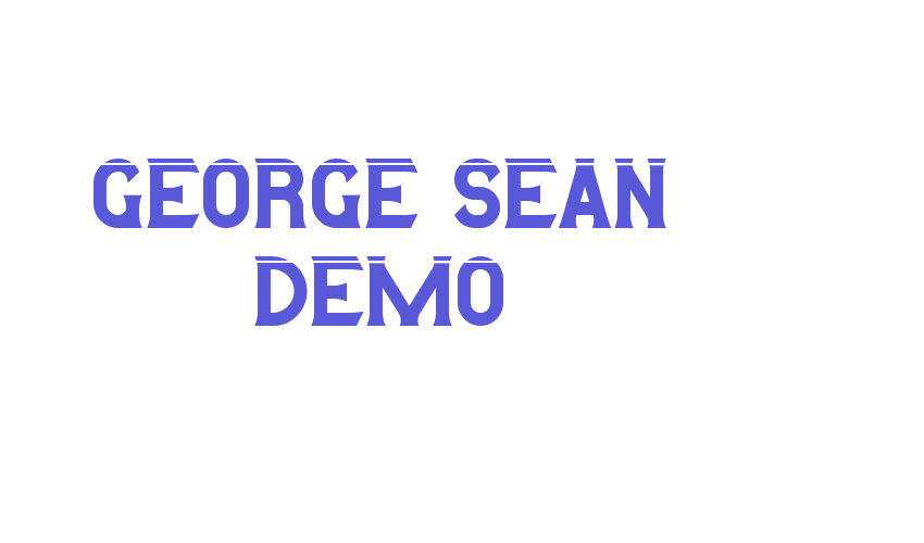 George Sean Demo Font Download