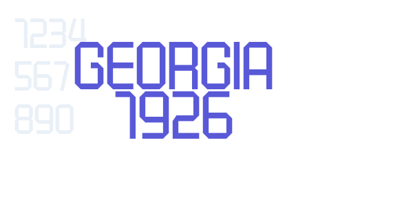 Georgia 1926 font free