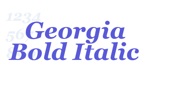 Georgia Bold Italic font free