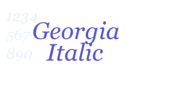 Georgia Italic font free