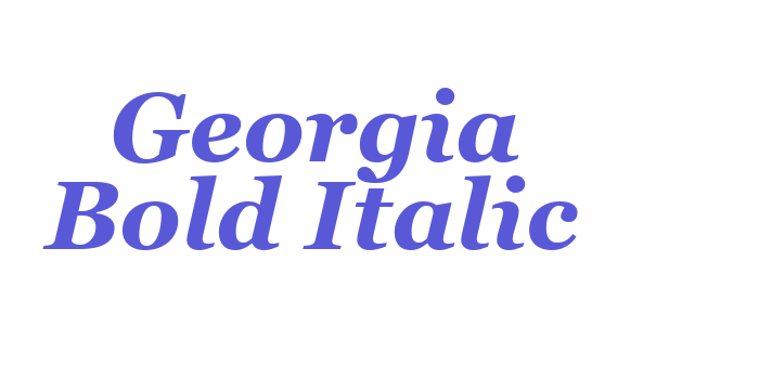 Georgia Bold Italic Font Download