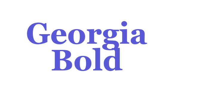 Georgia Bold Font