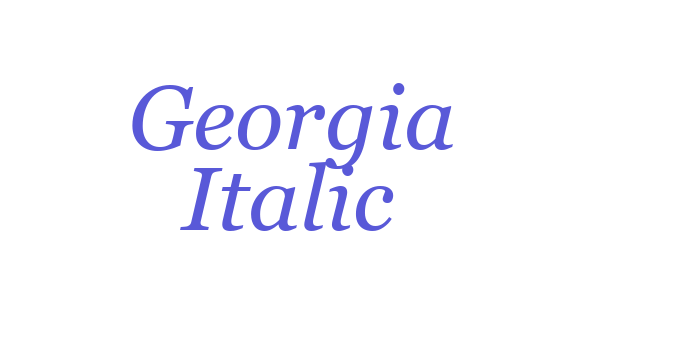 Georgia Italic Font Download