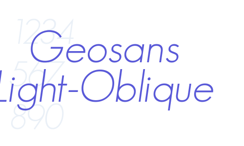 Geosans Light-Oblique Font Download