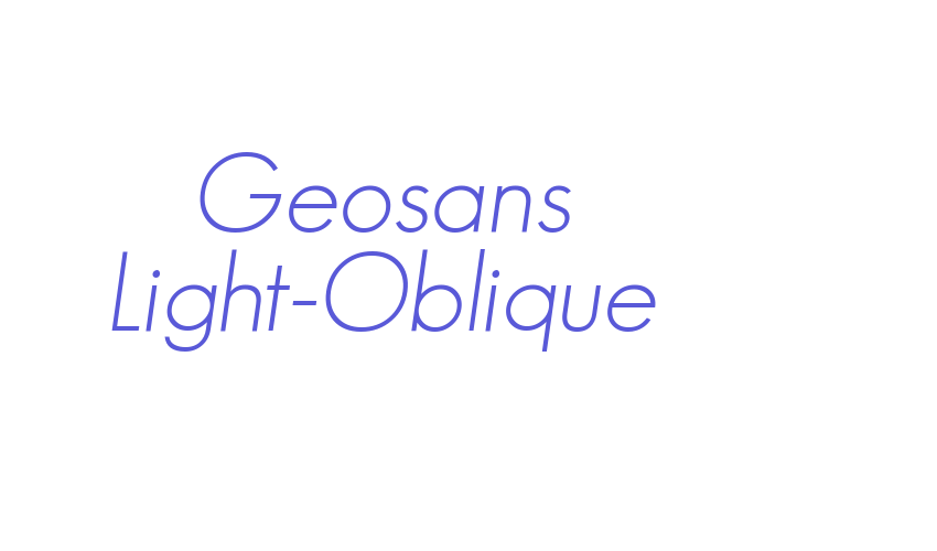 Geosans Light-Oblique Font