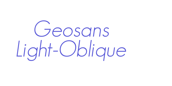 Geosans Light-Oblique Font Download