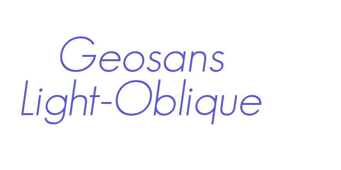 Geosans Light-Oblique Font