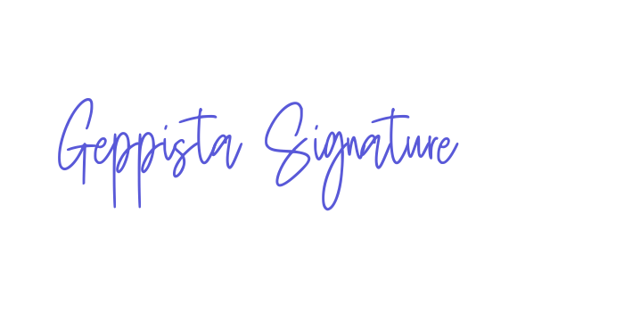 Geppista Signature Font