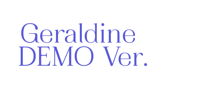 Geraldine  DEMO Ver. Font Download