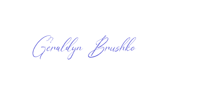 Geraldyn Brushko Font Download