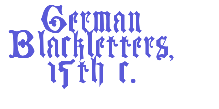 German Blackletters, 15th c. Font Download