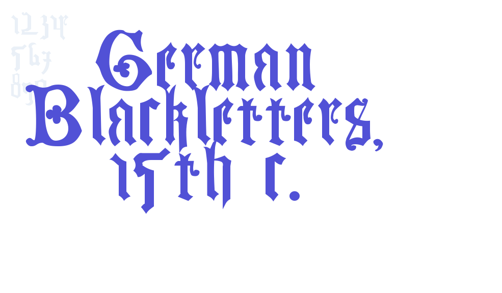 German Blackletters, 15th c.-font-download