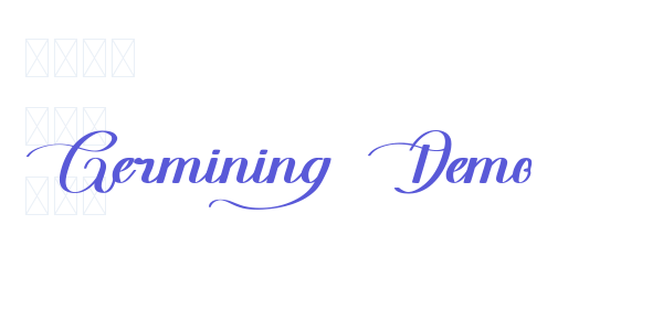 Germining Demo font