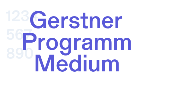 Gerstner Programm Medium font free