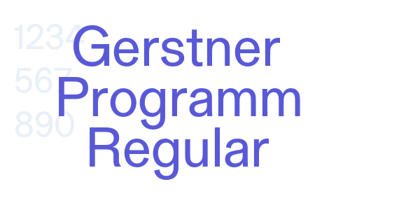 Gerstner Programm Regular font free