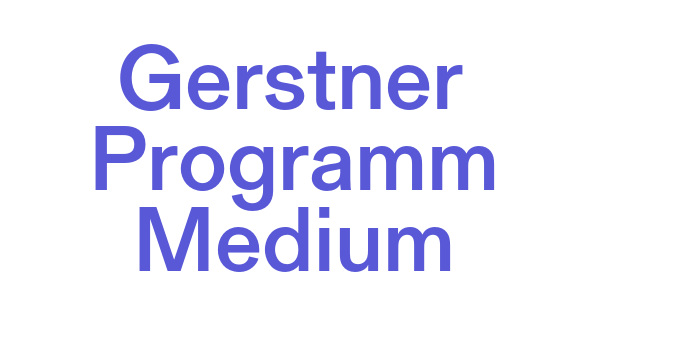 Gerstner Programm Medium Font Download