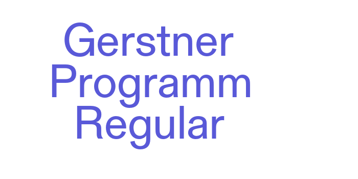 Gerstner Programm Regular Font Download