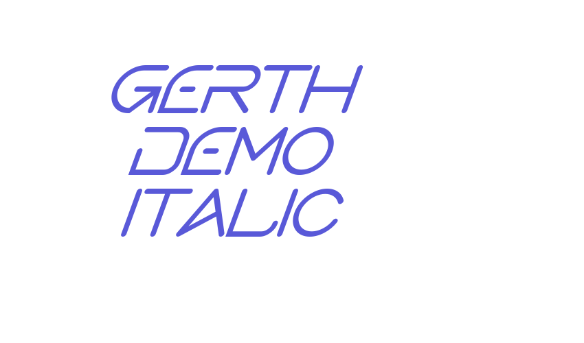 Gerth Demo Italic Font