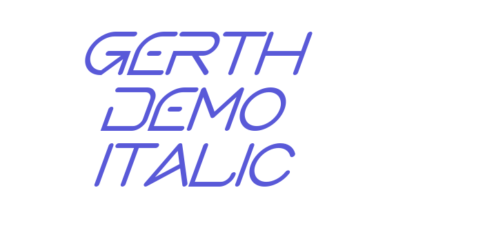 Gerth Demo Italic Font Download